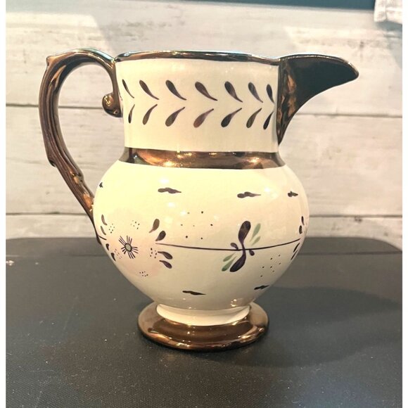 Copper Luster Ware Pink Signed Cumbow 27 Abingdon VA 4.5” Tall - Picture 2 of 6